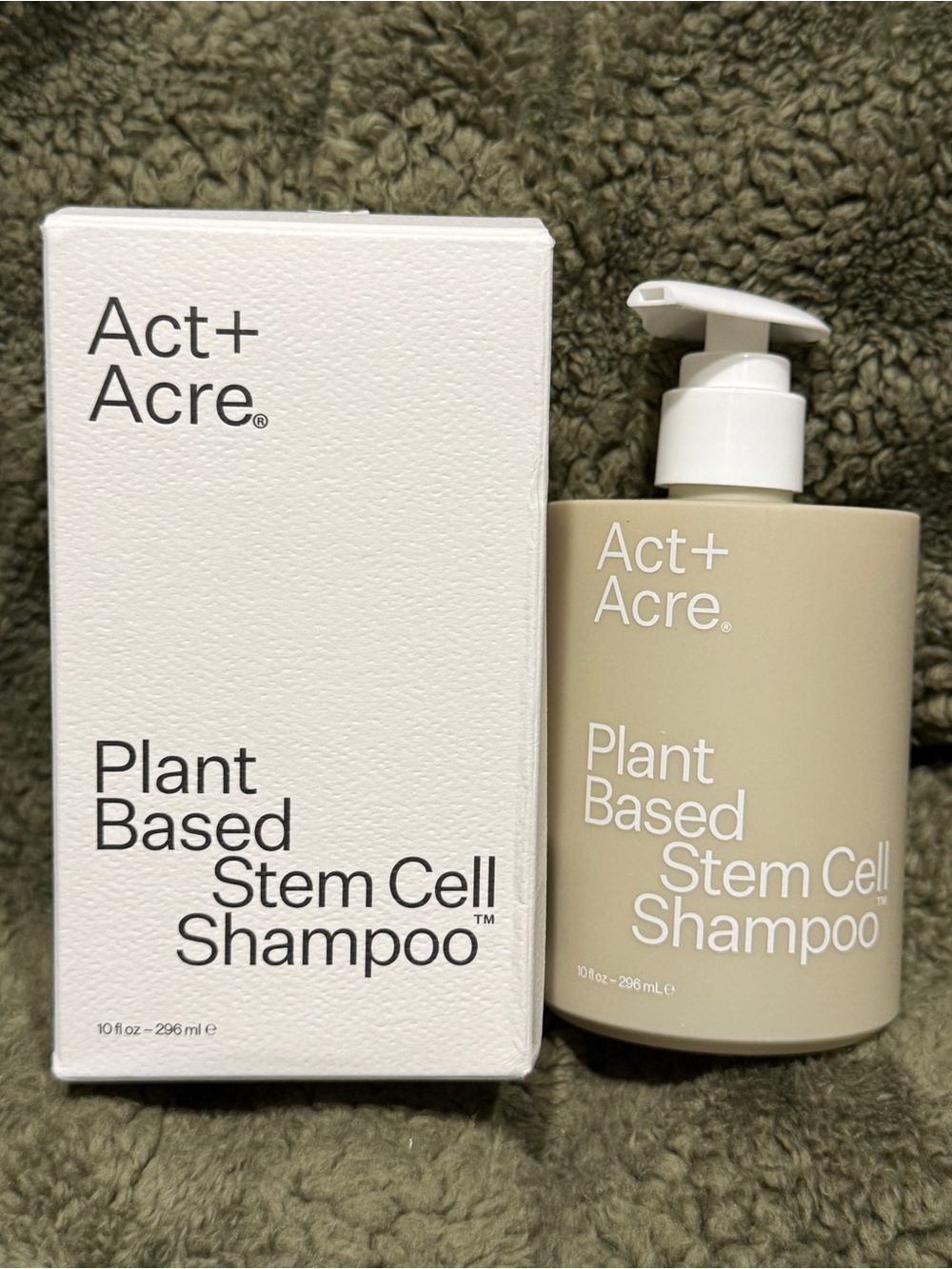 Act+Acre Plant Based Stem Cell Shampoo — Beige Bottle
